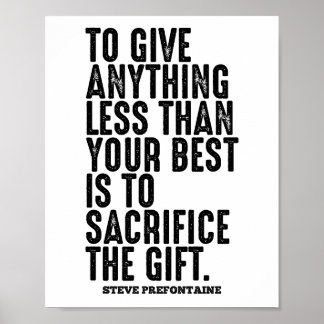 Steve Prefontaine Quote Poster
