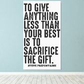 Steve Prefontaine running quotes Canvas Afdruk (Insitu (Houten vloer))