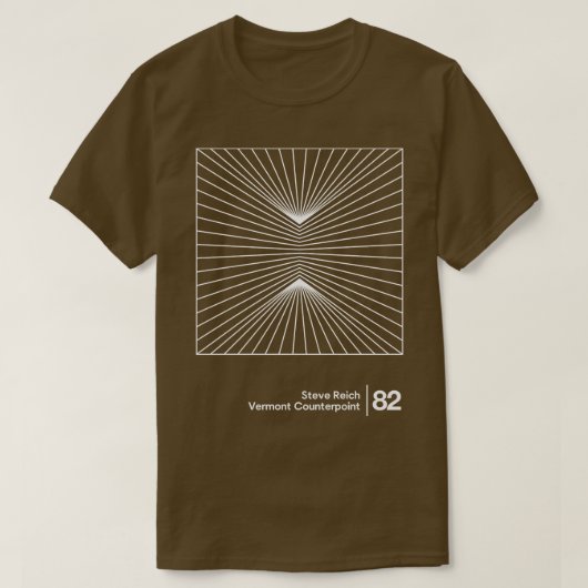 Steve Reich origineel minimalistisch grafisch ontw T-shirt (Design voorkant)