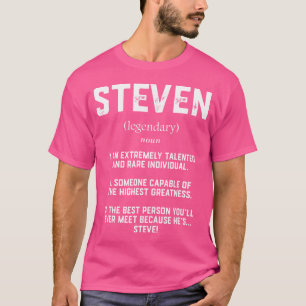 Steven Definitie Grappig Getalenteerd Geweldige St T-shirt