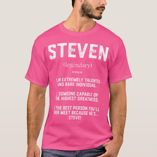 Steven Definition Funny Talented Great Steve Cospl T-shirt (Voorkant)