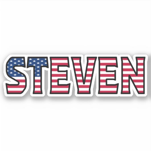 Steven Name Vorname USA Sticker Stickerset (Voorkant)