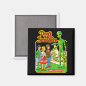 Steven Rhodes Don't Talk To Strangers Alien Retro  Magneet (Voorkant / Achterkant)