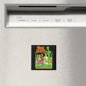 Steven Rhodes Don't Talk To Strangers Alien Retro  Magneet (Insitu (Vaatwasser))