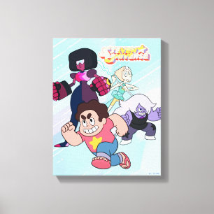 Steven Universe Actie Crystal Gem Group Canvas Afdruk