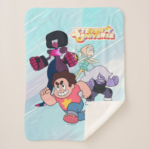 Steven Universe Actie Crystal Gem Group Sherpa Deken