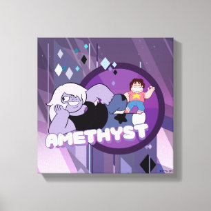 Steven Universe Afbeelding Amethyst-teken Canvas Afdruk
