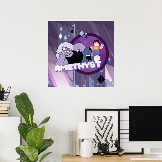 Steven Universe | Afbeelding Amethyst-teken Poster (Thuiskantoor)