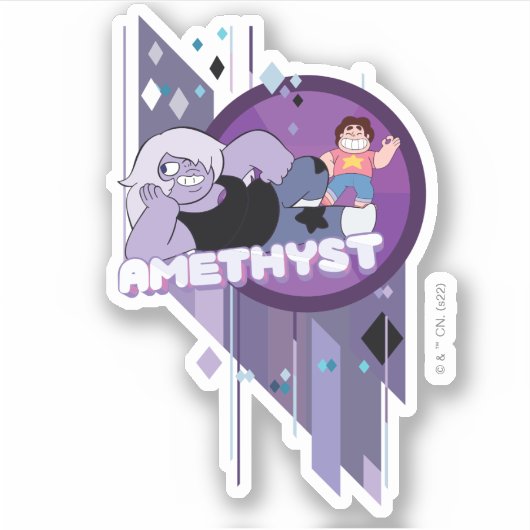 Steven Universe | Afbeelding Amethyst-teken Sticker (Voorkant)