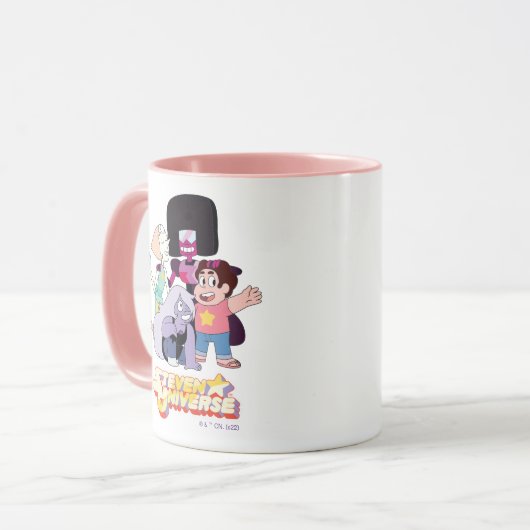 Steven Universe | Crystal Gem Group Huddle Mok (Voorkant links)