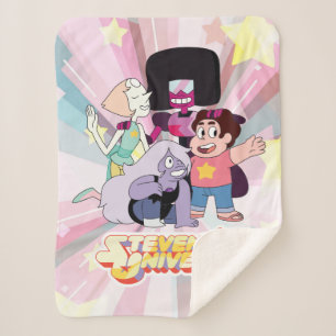 Steven Universe Crystal Gem Group Huddle Sherpa Deken