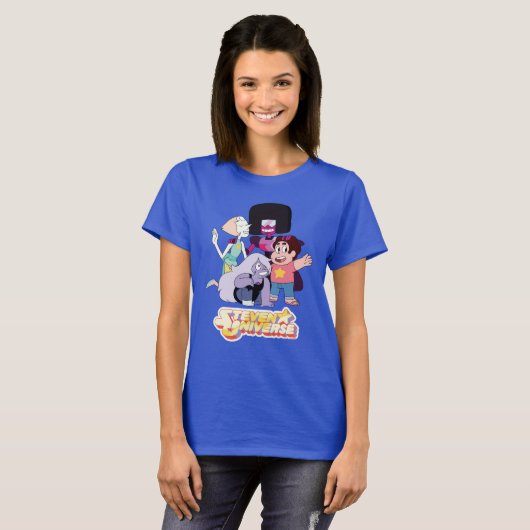 Steven Universe | Crystal Gem Group Huddle T-shirt (Voorkant volledig)