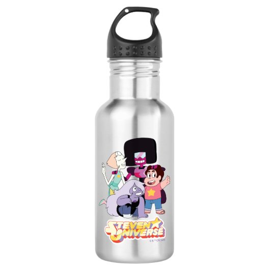 Steven Universe | Crystal Gem Group Huddle Waterfles (Voorkant)