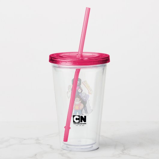 Steven Universe | Crystal Gem Group Pose Acryl Drinkbeker (Achterkant)