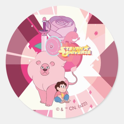 Steven Universe | Roos Kwartz Legacy Ronde Sticker (Voorkant)