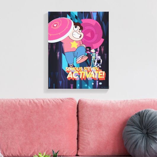 Steven Universe | Serieuze Steven... activeren! Canvas Afdruk (Insitu (Woonkamer))