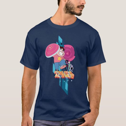 Steven Universe | Serieuze Steven... activeren! T-shirt (Voorkant)