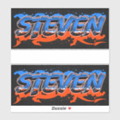 Steven Vorname Name Graffiti Aufkleber Sticker (Vel)
