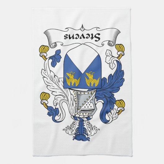 Stevens Family Crest Theedoek (Verticaal)