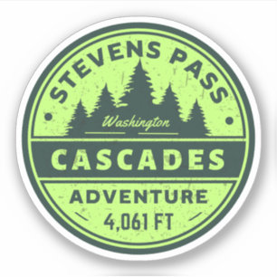 Stevens Pass, Cascade Range Washington Wandelpad Sticker