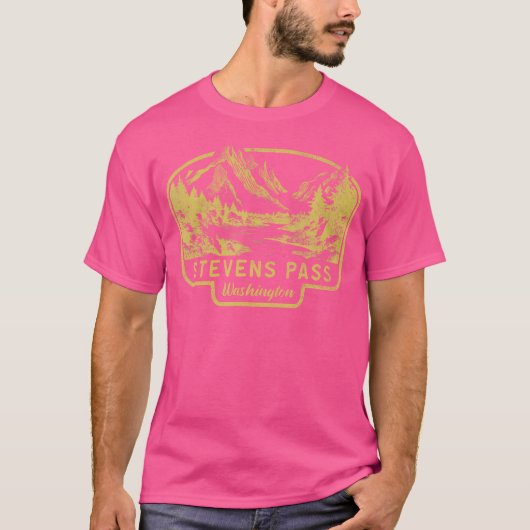 Stevens Pass Mountains Washington Wandelen buiten T-shirt (Voorkant)