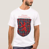 Stevenson Tartan Scottish Pset Lion Rampant T-shirt (Voorkant)