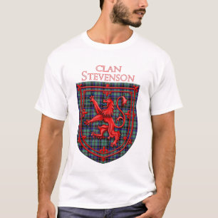 Stevenson Tartan Scottish Pset Lion Rampant T-shirt