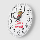 Steve's Surf Shop Woody Grande horloge (Angle)