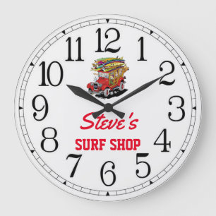 Steve's Surf Shop Woody Grande horloge