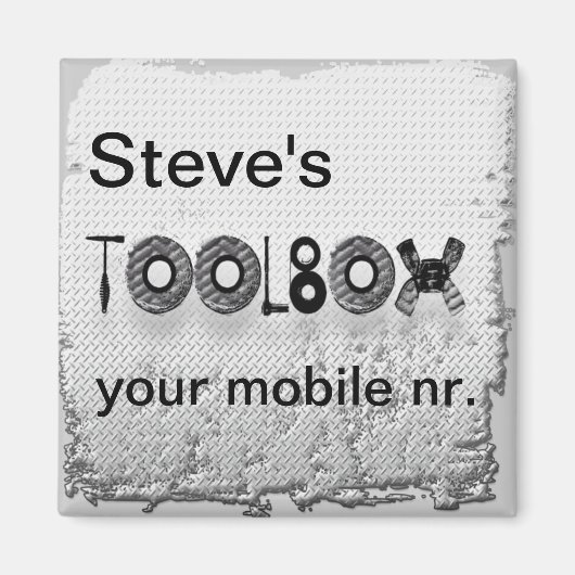 Steve's toolbox magneet (Voorkant)