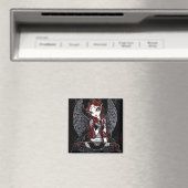 "Stevie" Gothique Tattoo Angel Magnet (In Situ (Lave-vaisselle))
