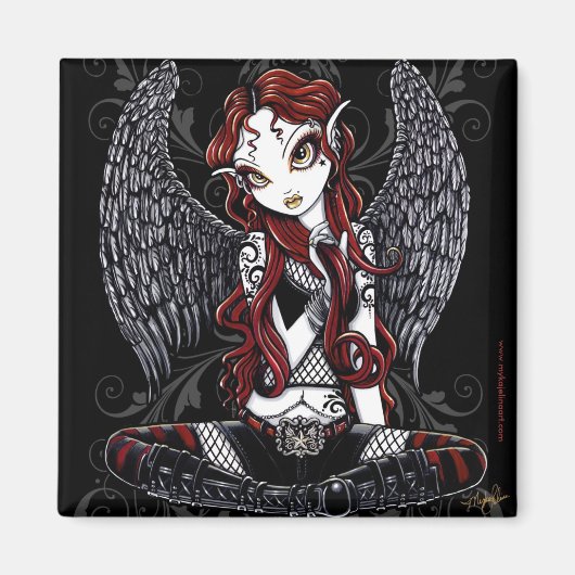 "Stevie" Gothique Tattoo Angel Magnet (Devant)