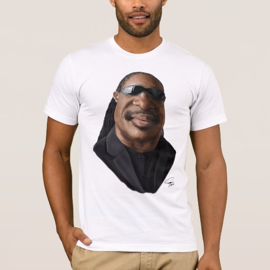 Stevie Wonder Caricature T-shirt (Voorkant)