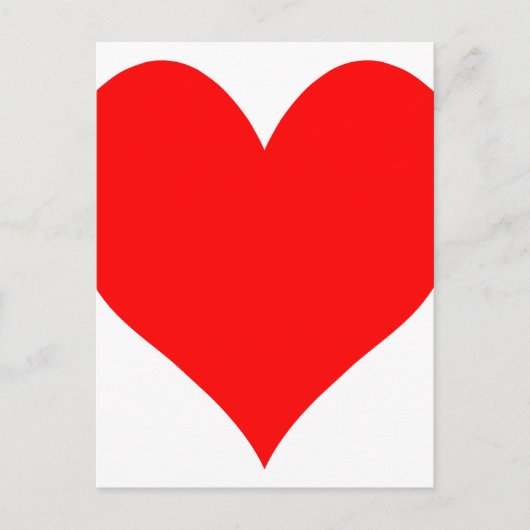 Stevig helder rood Schattige hart Briefkaart (Voorkant)