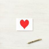 Stevig helder rood Schattige hart Post-it® Notes (Op bureau)
