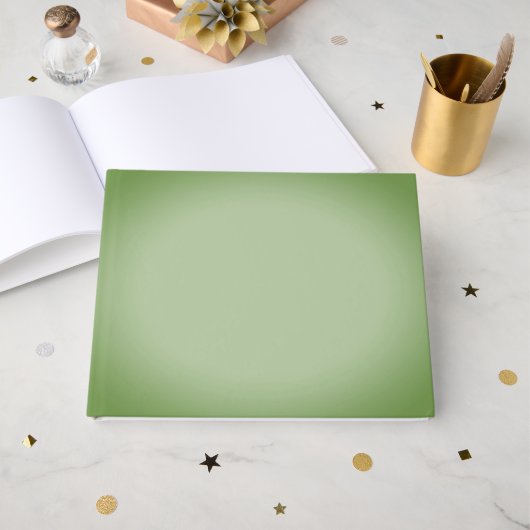 Stevig Jade Groene Celadon Gastenboek (Voorkant open)