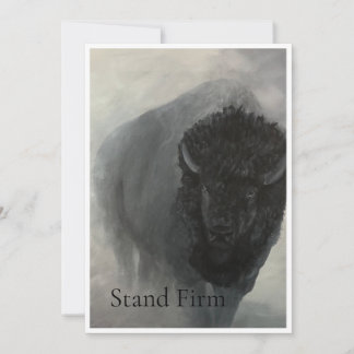 Stevig Staan Bizon Inspirerende Kunstkaart