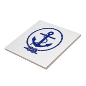 Stevig verankerd nautisch anker kustkunstwerk tegeltje (Zijkant)