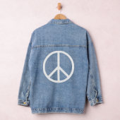 Stevig vredesteken - wit denim jacket (Hangar)