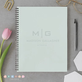 Stevig Zacht Licht Pastel Salie Mos Groen Kleur Notitieboek