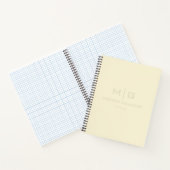 Stevig zachte lichte pastel beige crème gele kleur notitieboek (Binnen)