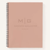 Stevig zachte lichtpaste Terracotta Roze Rood Roze Notitieboek (Voorkant)