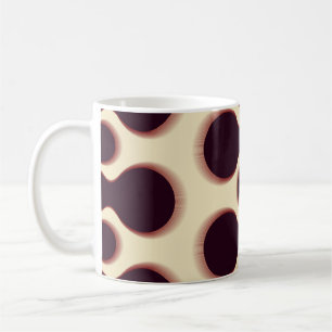 Stevige bolvormige vormen, bruin tinten patroon. koffiemok