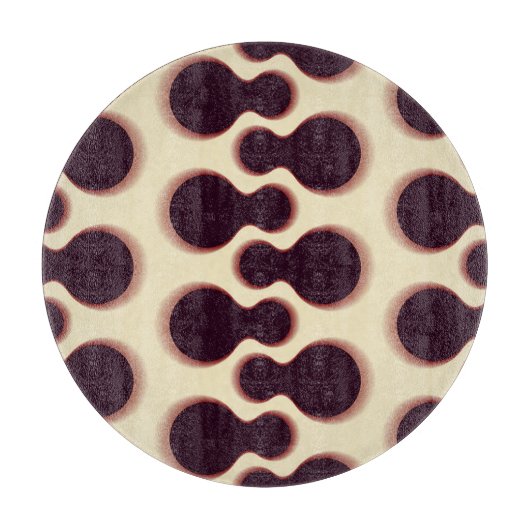 Stevige bolvormige vormen, bruin tinten patroon. snijplank (Voorkant)