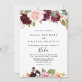 Stevige Floral en botanische olievlekken Spaanse b Kaart (Voorkant)