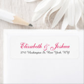 Stevige handschrift roze rood wit elegant etiket (Insitu)