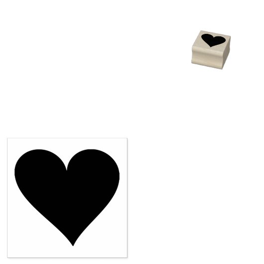 Stevige hart rubberen stempel met optioneel handva (Gestempeld)