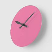 Stevige heldere roze roze wandklok ronde klok (Hoek)