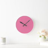 Stevige heldere roze roze wandklok ronde klok (Huis)