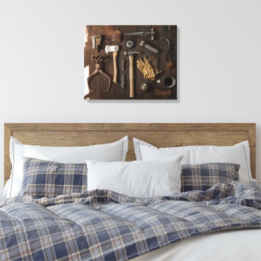 Stevige Inspirerend schroot Canvas Afdruk (Insitu (Slaapkamer))